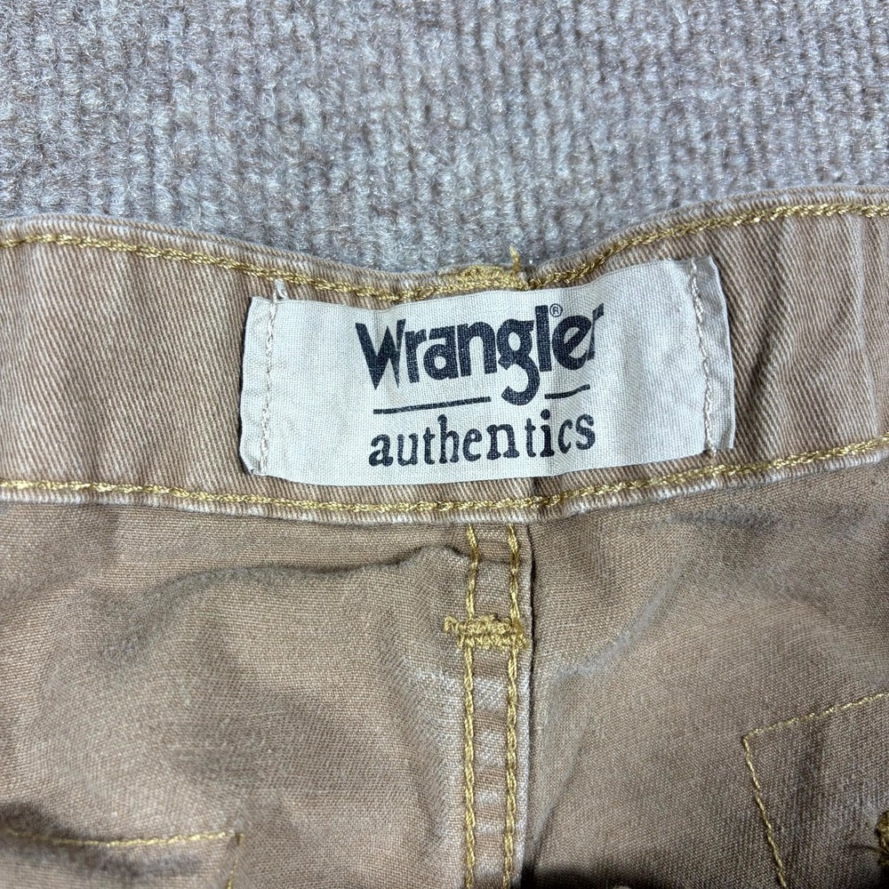 Wrangler Authentics Cargo Pants Mens 40X30 Beige Relaxed Straight Leg High Rise - Picture 8 of 12
